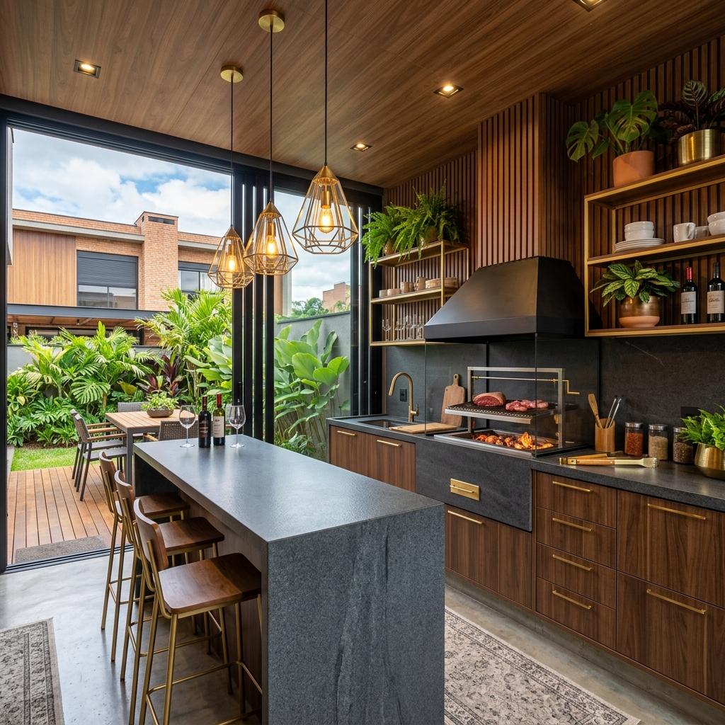 Reforma de área gourmet em sobrado no Cabral
